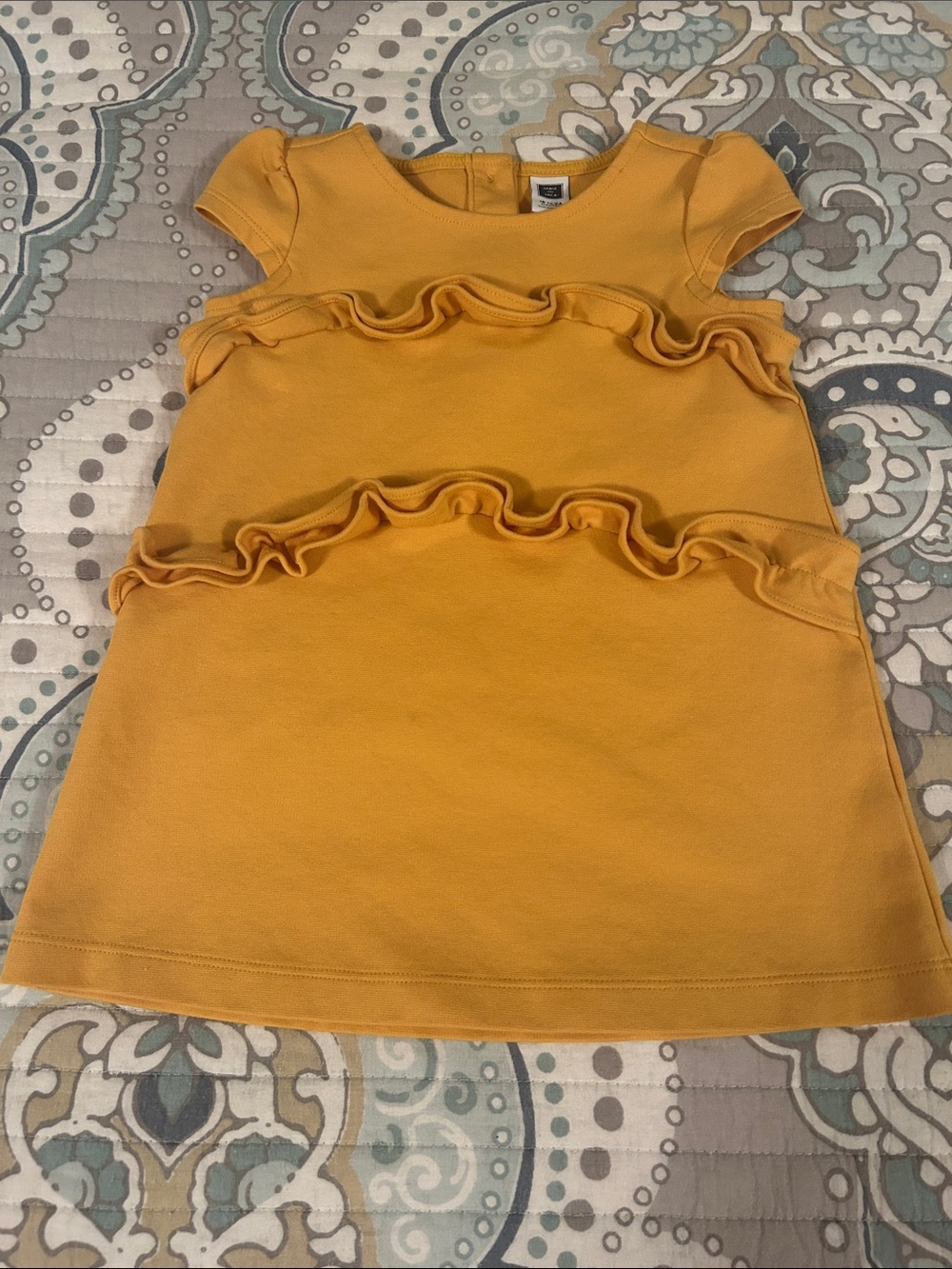 Janie and Jack Mustard Yellow Knit Toddler Dress